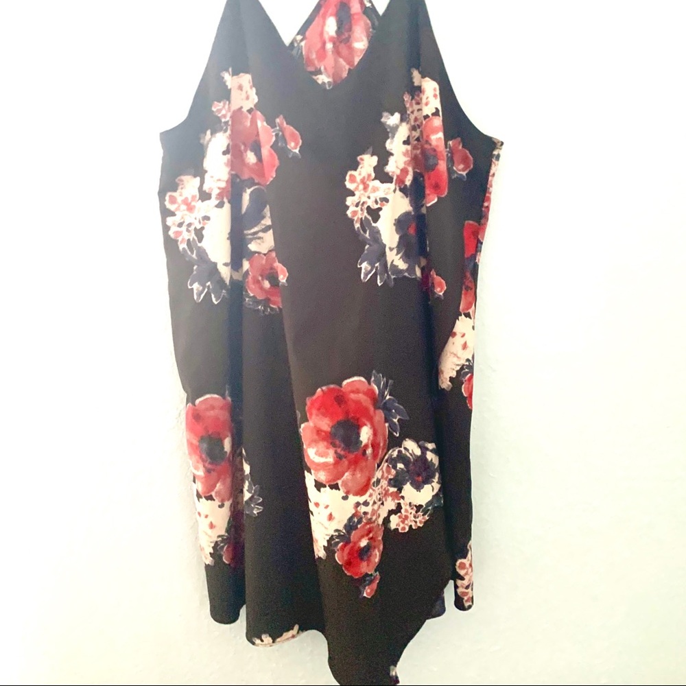 Free People racerback floral tunic Large